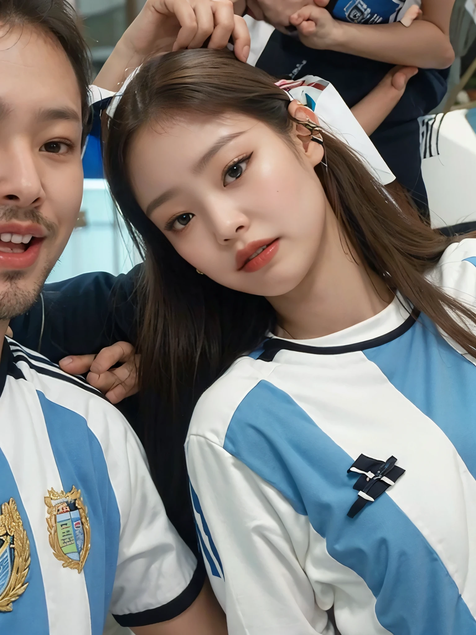 Jennie with Argentina shirt 