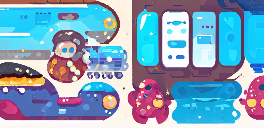 Shading diagram,Coloring page, Space suit man cartoon,Space car cartoon, Heavy Line Drawing,Vehicles with steering wheels, Fusion Mecha Parts, highly detailed panel cuts,线条分割成Different colored tiles,Different colored tiles,Color blocks,Bright colors,Vibrant colors,Color contrast,Pictures with high color purity,Tianhe-2 Car,Tianhe Logo,Mechanical car frame,There is a mechanical gripper in front of the car,Space suit,astronaut,Oxygen backpack,Oxygen tubes,Space suit pressure tube,finger,Cockpit,nuclear powerBattery模块,Battery,nuclear power,Black wireframe