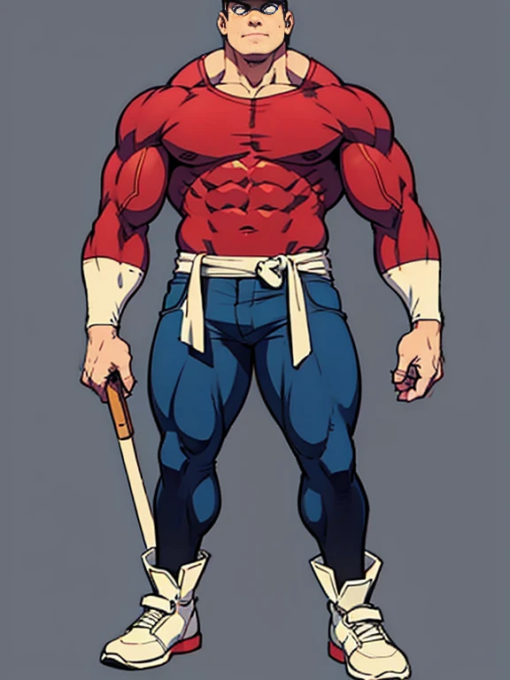 Muscle Man，whole body，front，Simple background