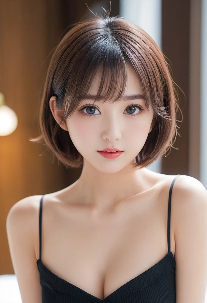 high detal,8K resolution,Ultra-high resolution,A young and beautiful girl,cute girly,shoulder-length short hair,Colorful clear eyes,short hair, Smooth hair,clavicle,Exquisite and perfect facial features,the most beautiful big eyes,long eyelasher,The eyes are sweet and there are lying silkworms,smile,dynamic angle,extreme picture quality,Highest accuracy,Precise and perfect human anatomy, Pronounced abdominal lines,Stand up, huge breasts, Seven-doppelganger shot, naked, nude, completely nude, naked, arms, up, armpits, arms behind head, pussy, flexing pussy, pee, stand up peeing, urinate, urinating