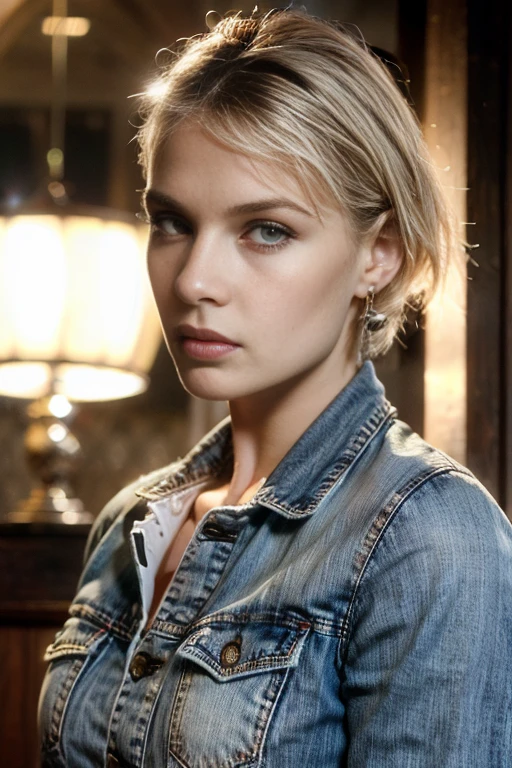 Woman with short hair wearing a denim jacket., Katinka Reinke, véronique meignaud, stephanie galés, moleksandra shchaslyva, Derevschikova, Marina Federovna, ewa juszkiewicz, Magalie Villeneuve, Maria Panfilova, photo jessika devic