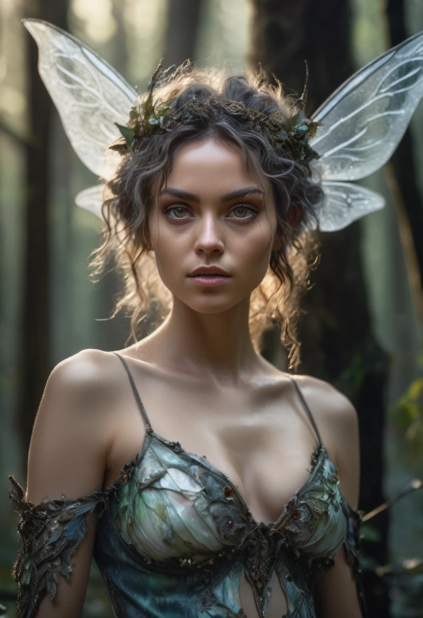 full-body-shot,marble fairy, who can't fly,Cinematic,Muted colors, Technicolor,natural skin textures, hyper realisitc, hyper detailed,Extremely detailed,High contrast,Masterpiece,Realistic,Ultra Detailed,mother-of-pearl leather, intricate details,realistic humid skin,extremly intricate,Epic Realistic, Romantic, cinematic style,irina yermolova,Nicola Samori,Wangechi Quality,Preggy,elf, messy hair,woods,luminous eyes,extremely detailed, [night landscape],masterpiece,intricate details,faded,eyes extremely detailed, high detailed eyes,4k resolution,RAW, Nikon Z9
