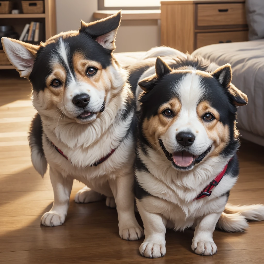 Create a Sitzhu dog that wakes up happy 