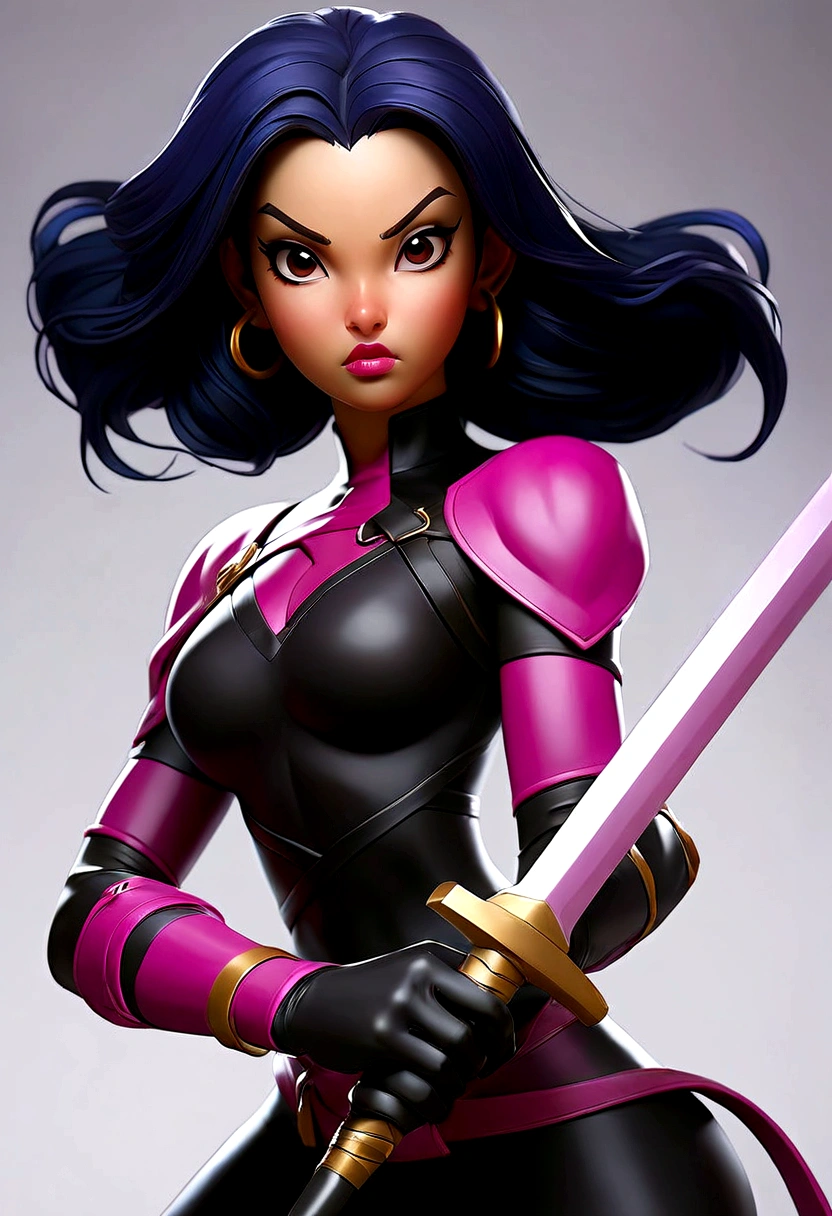Arafed woman dressed in latex holding a sword and a sword., psychopath, PSYLOCKE de los x men, PSYLOCKE de los x men, young ninja gaiden portrait, retrato seductor de PSYLOCKE, samira from league of legends, PSYLOCKE de los xmem, PSYLOCKE, cosplay, heroine, PSYLOCKE, black and gold latex bondage suit