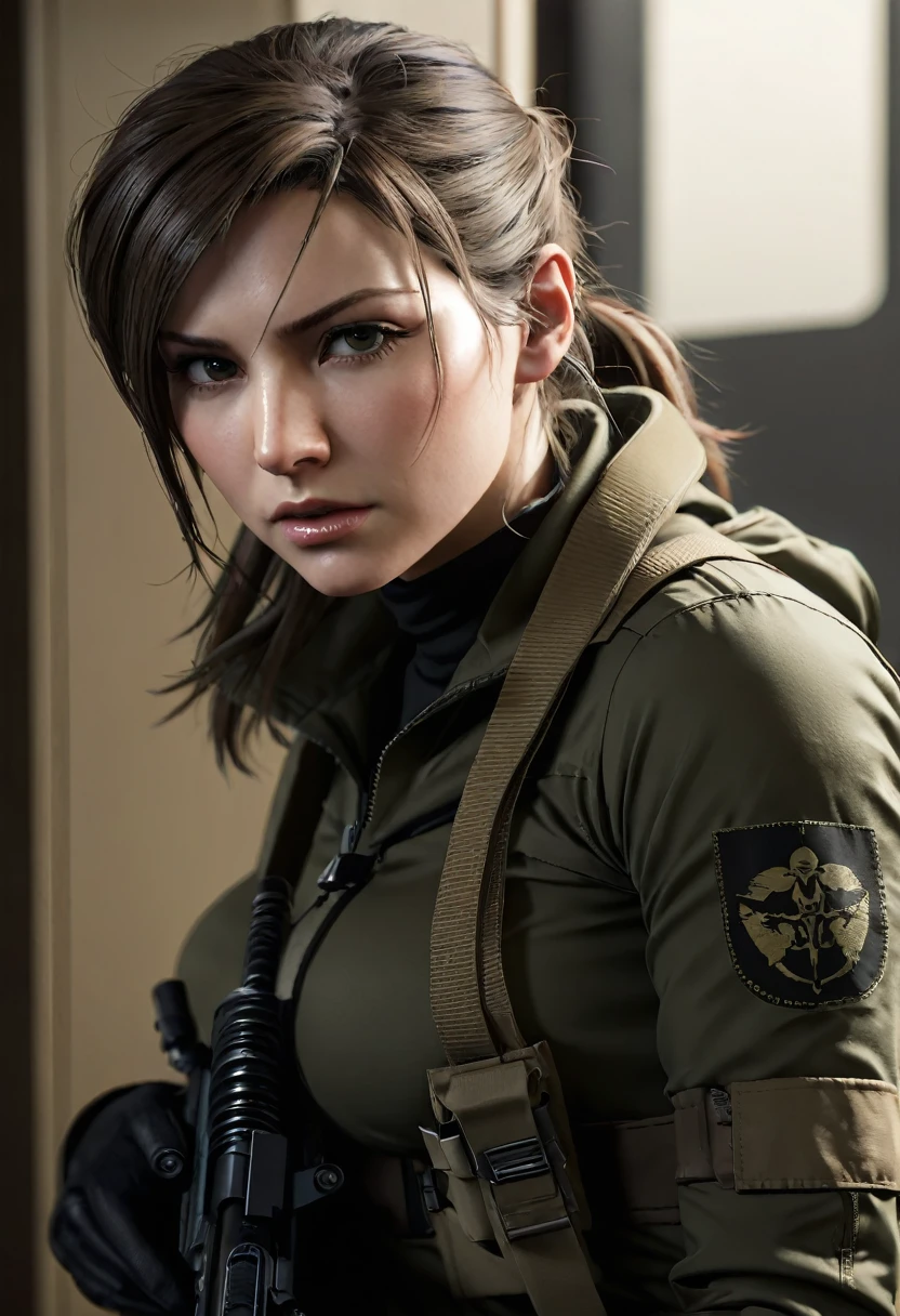 silent due to solid metal gear v, bring sniper , blonde