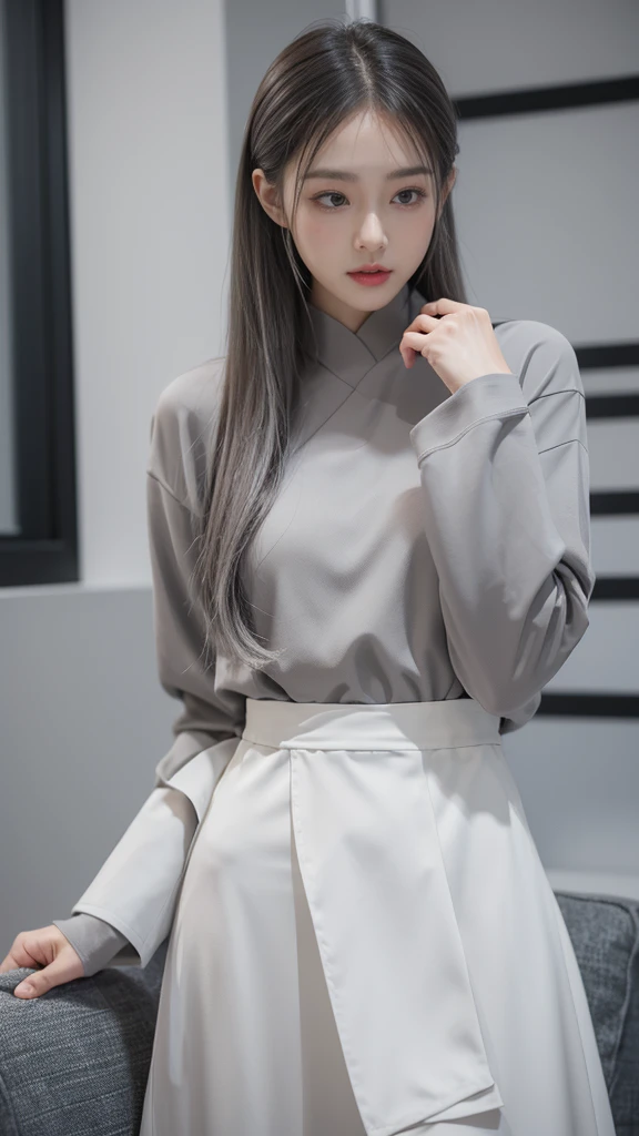 Gray:Gray中的浅灰色、Silver grey or dark grey, etc.,Very good neutral color choice。They can not only bring out the whiteness of the skin,It also shows a sense of sophistication and professionalism。