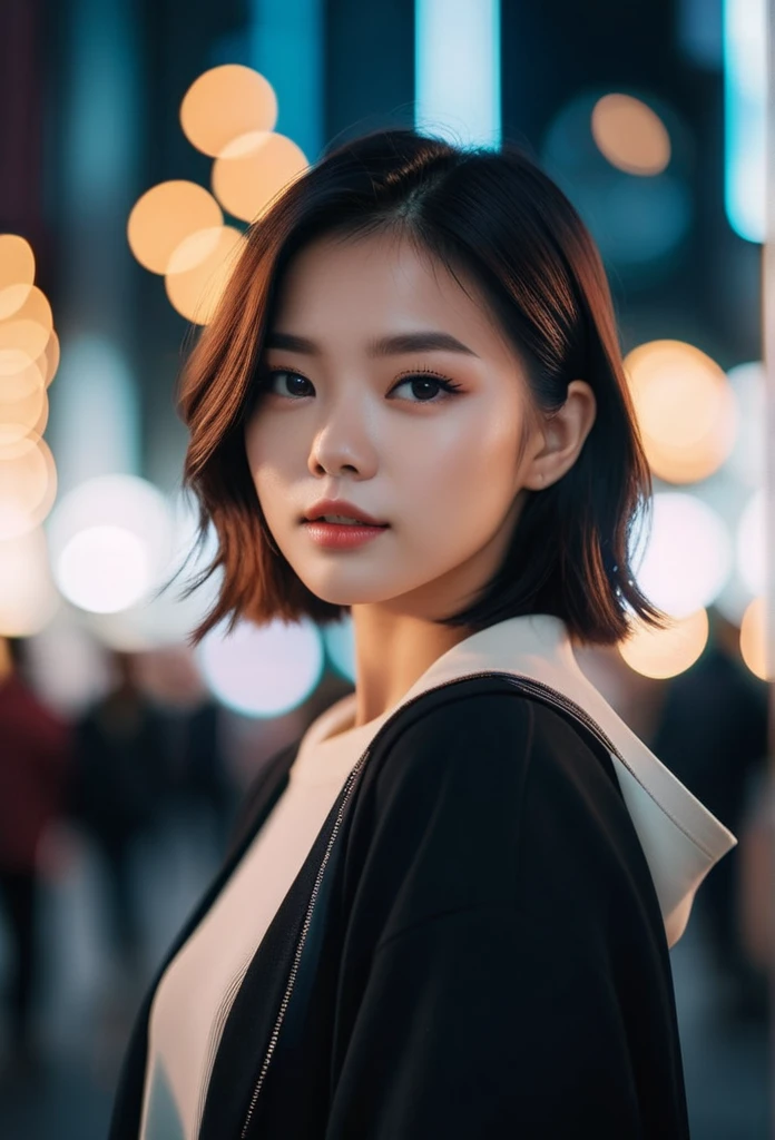 cinematic photo, girl, 35mm photograph, film, bokeh, 4k, 8K, (masterpiece, best quality, Professional, perfect composition, very aesthetic, absurdres, ultra-detailed, intricate details:1.3), by Ross_Tran