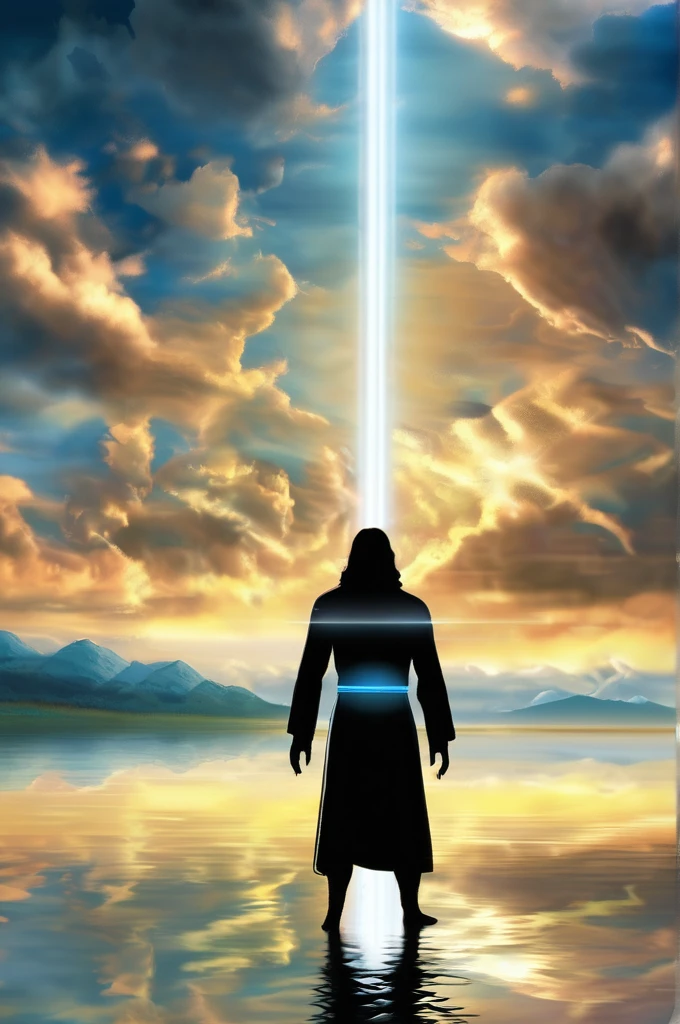 ((((a peaceful lake)))),(((((jesus andando sobre as águas･Christ))))),(((((jesus andando sobre as águas･Christ))))),(((((jesus andando sobre as águas･Christ))))),{the sea and storms behind him},{Magnificent clouds and divine lighting},{Dramatic and light spiritual scenes},{Standing in the whirlwind},{Magnificent clouds and lighting},{tron legacy{{{jesus}}}},(((Surrounded by clouds and light))),{He's Getting Closer to Heaven},{{{{tron legacy jesus}}}}