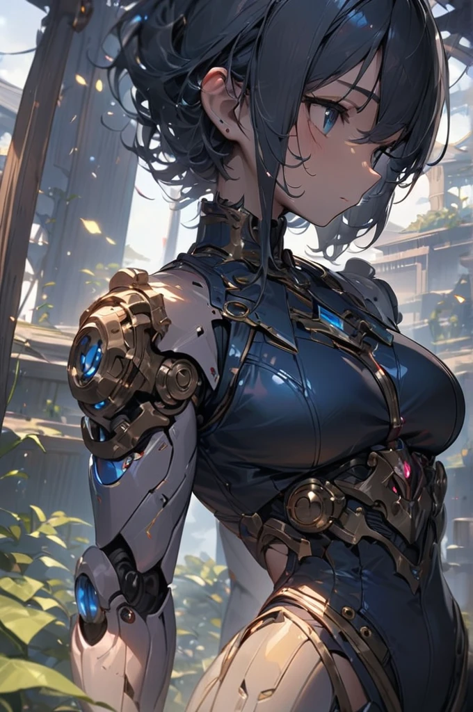 ((Best quality)), ((masterpiece)), (detailed), robo girl
