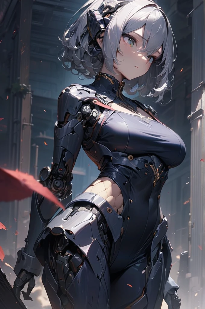 ((Best quality)), ((masterpiece)), (detailed), robo girl