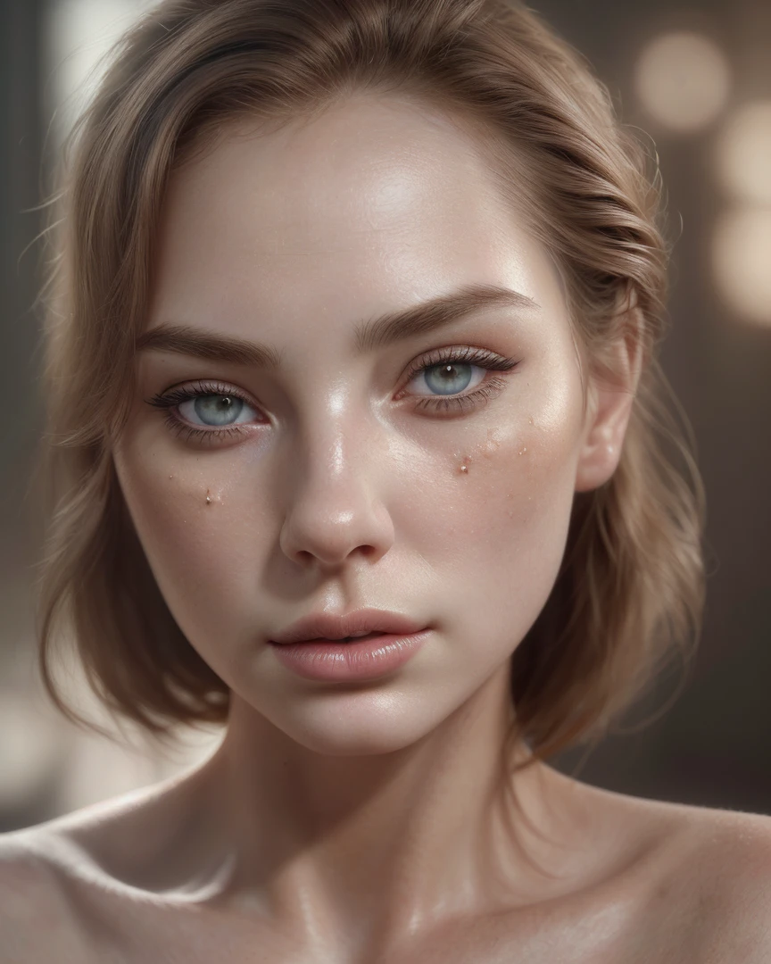 a beautiful detailed face of a woman, detailed eyes, detailed lips, detailed nose, detailed eyebrows, porcelain skin, flawless skin, detailed facial features, serene expression, natural lighting, soft shadows, warm color tones, cinematic lighting, highly detailed, masterpiece, digital painting, photorealistic, 8k, hyper detail