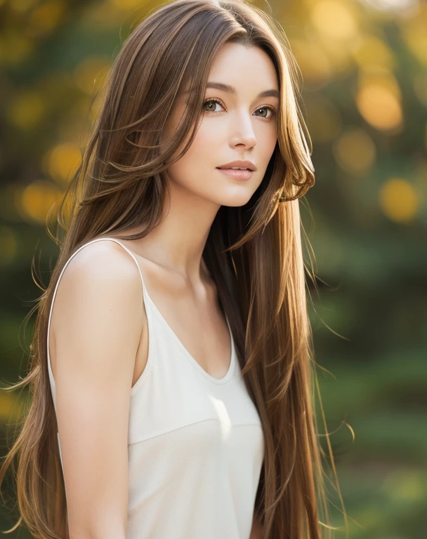 whole body、A woman with long brown hair and a white top, Light brown hair, Light brown hair, Natural brown hair, thin and shiny hair, Soft Hair, Light brown silky hair, Brown Haired Girl, Flowing brown hair, Beautiful light brown hair, Light brown hair, Straight brown hair, 長くFlowing brown hair, Medium brown hair, Brown long hair