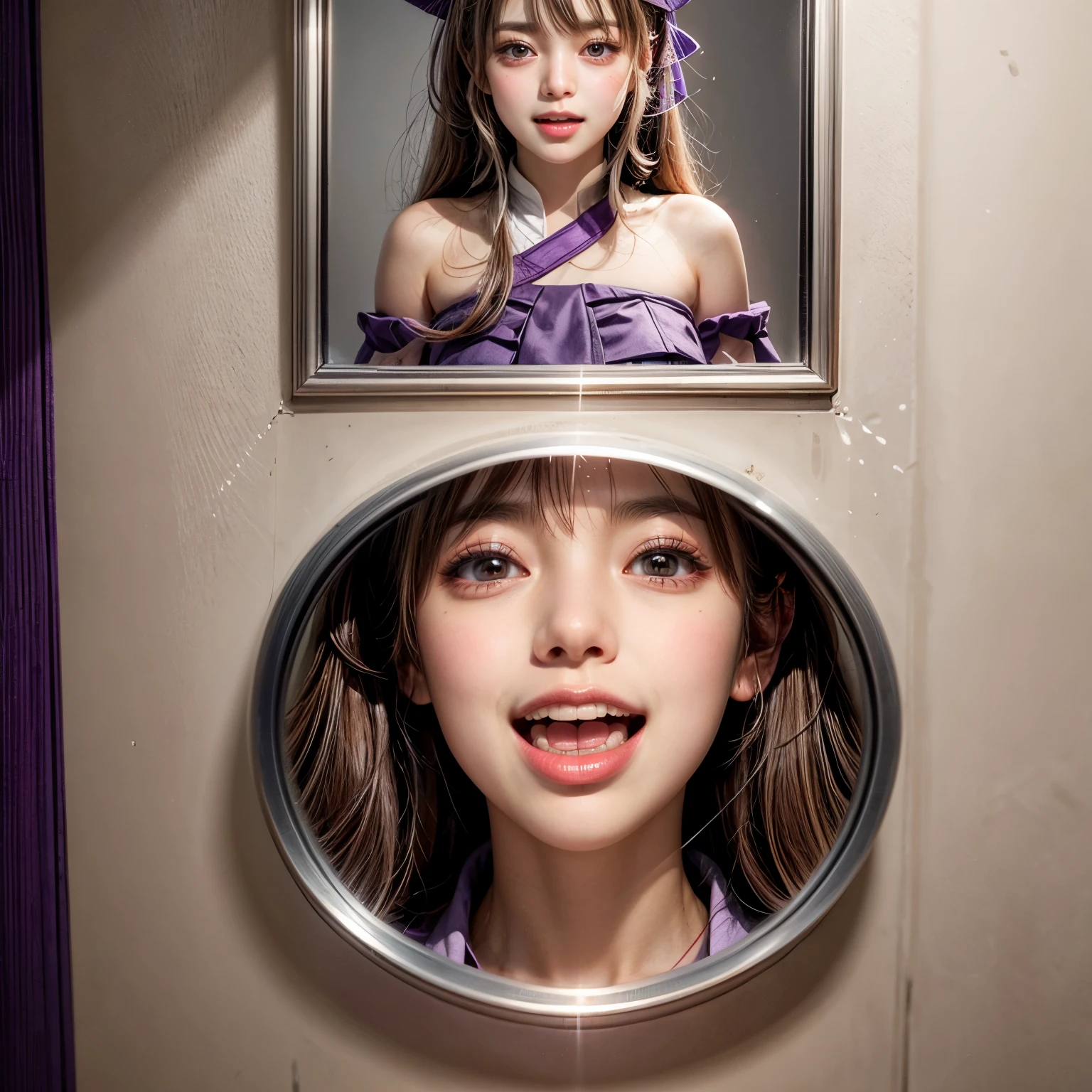 ((through wall)), SchoolGirls wearing uniforms, PUNIPUNI Radiant PearlSkin with Transparency, no legwear, PriceTags NamePlate . (Character concept art:1.28), Different types of hair colors, (((NOGIZAKA face variations)))  Extremely Detailed very KAWAII face variations, perfect anatomy, Childish CaptivatingGaze Elaborate Pupil with (sparkling highlights:1.2), DoubleEyelids with Detailed[Voluminous LongEyelashes], Small GlossyRedLips with BeautifulDetails, CoquettishTongue, PUNIPUNI RosyCheeks  { (Dynamic Joyful Expressions LifeLike Rendering:1.4) | (:d) }, (large eyes:-1) . (Acutance:0.8) NSFW_MouthGloryHole_ownwaifu