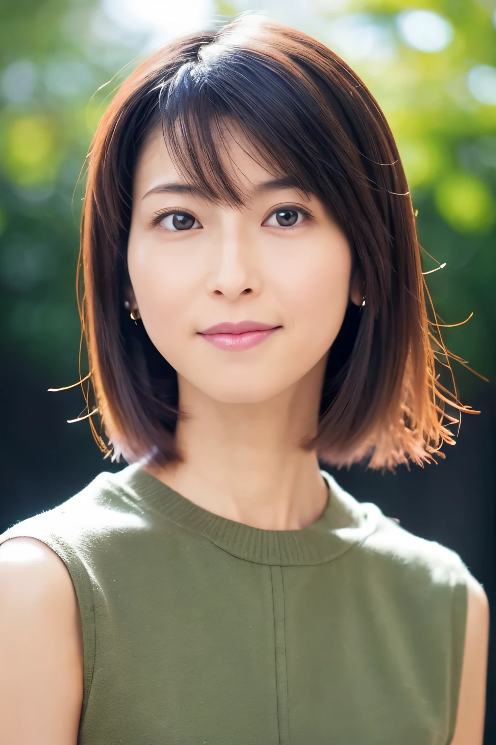 (High reality photograph, high resolusion), Skinny Japanese lady, 30 years old, cute face, detailed face, detailed eyes, various hair style, skinny figure, correct body anatomy, ((looking straight ahead)), facing the camera directly, single photo, a photo captured the best moment expressing the beauty and brains, ((with simple background))