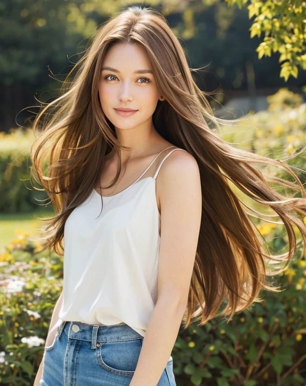 whole body、A woman with long brown hair and a white top, Light brown hair, Light brown hair, Natural brown hair, thin and shiny hair, Soft Hair, Light brown silky hair, Brown Haired Girl, Flowing brown hair, Beautiful light brown hair, Light brown hair, Straight brown hair, 長くFlowing brown hair, Medium brown hair, Brown long hair