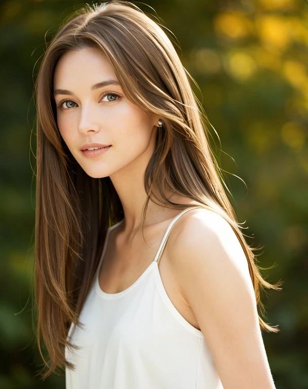 whole body、A woman with long brown hair and a white top, Light brown hair, Light brown hair, Natural brown hair, thin and shiny hair, Soft Hair, Light brown silky hair, Brown Haired Girl, Flowing brown hair, Beautiful light brown hair, Light brown hair, Straight brown hair, 長くFlowing brown hair, Medium brown hair, Brown long hair