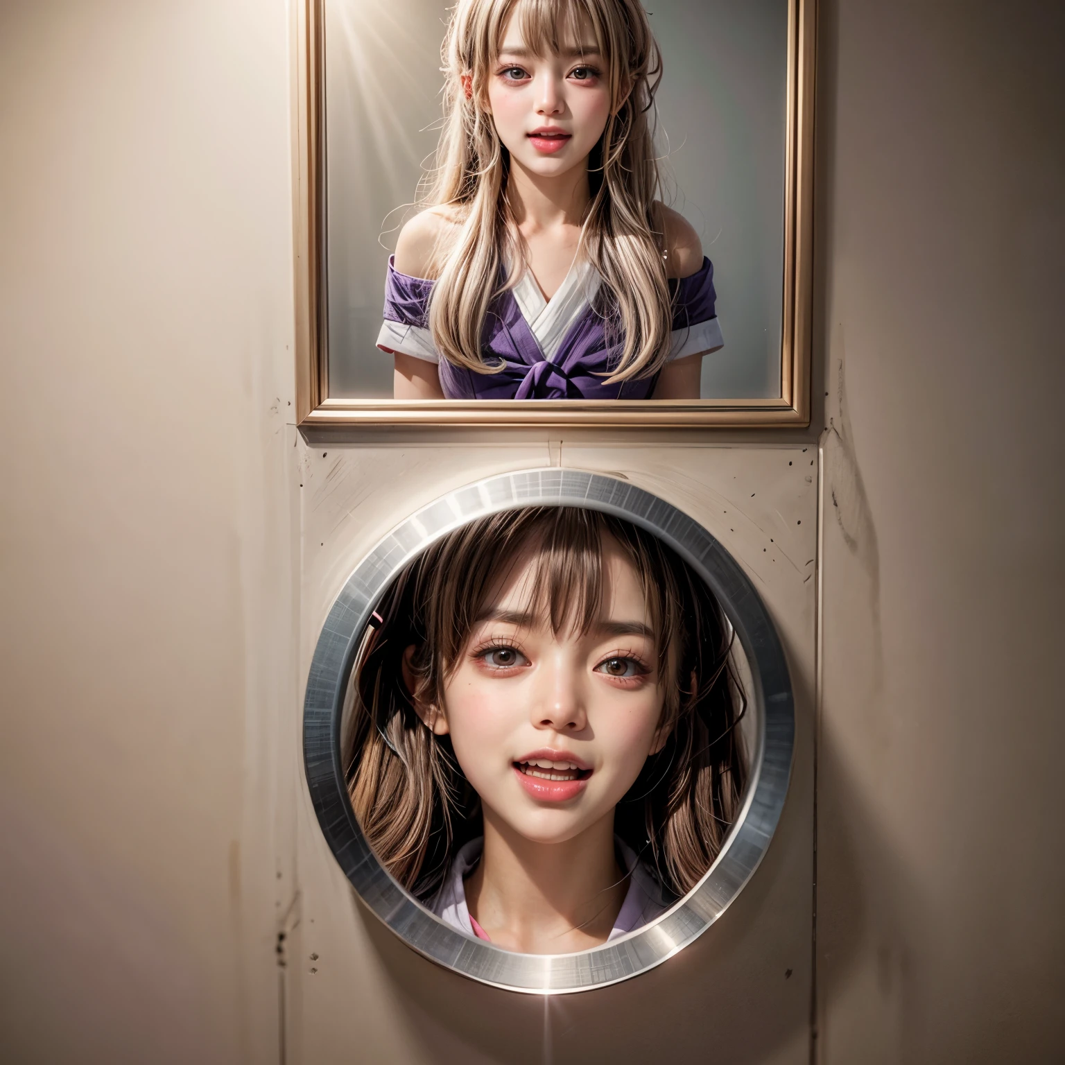 ((through wall)), SchoolGirls wearing uniforms, PUNIPUNI Radiant PearlSkin with Transparency, no legwear, PriceTags NamePlate . (Character concept art:1.28), Different types of hair colors, (((NOGIZAKA face variations)))  Extremely Detailed very KAWAII face variations, perfect anatomy, Childish CaptivatingGaze Elaborate Pupil with (sparkling highlights:1.2), DoubleEyelids with Detailed[Voluminous LongEyelashes], Small GlossyRedLips with BeautifulDetails, CoquettishTongue, PUNIPUNI RosyCheeks  { (Dynamic Joyful Expressions LifeLike Rendering:1.4) | (:d) }, (large eyes:-1) . (Acutance:0.8) NSFW_MouthGloryHole_ownwaifu