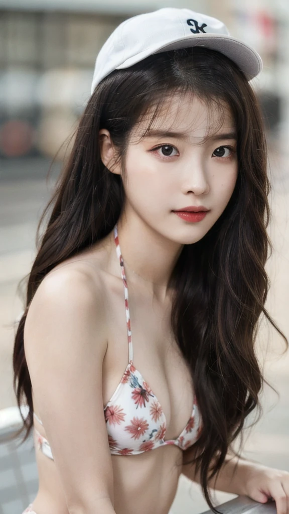 ((highest quality、table top、8k、best image quality、extremely complex and detailed depiction))、(1 person photo:1.1)、The best smile staring at the camera、(beautiful beach:1.1)、(fully expose the chest:1.1)、(One big red hibiscus on the head:1.2)、(White polyester shirt worn unbuttoned:1.2)、high school uniform、(Huge breasts that are about to burst:1.1)、(emphasize body line:1.1)、(cleavage:1.1)、(close up of face:1.45)、glamorous body、hair swaying in the wind、sandy beach、beautiful sea、Recreate the perfect details of a deserted island、(clear, Sparkling, live bee:1.1)、Complex sea glow、beautiful seaの詳細が描かれています、Brightly lit face、Ultra high definition beauty face、ultra high definition hair、Super high-definition Sparkling eyes、(Pure white skin shining in ultra-high resolution:1.1)、Super high resolution glossy lips、sculpture pose、(very bright and vivid:1.5)