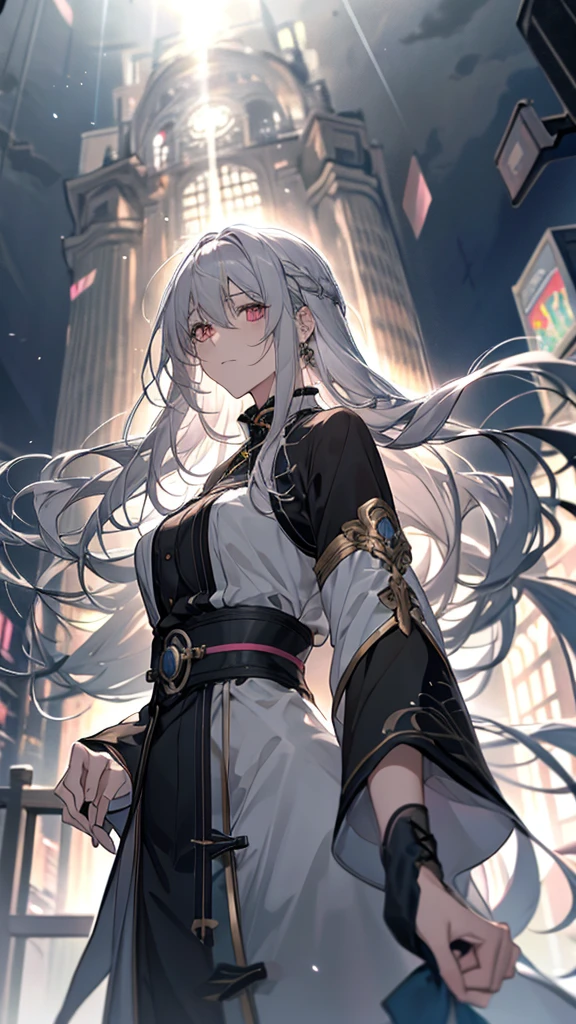anime girl with long Gray Hair and pink eyes staring at something, Gray Haired deity, Gray Haired, Gray Hair floating in air, girl with Gray Hair, Gray Hairの, ray of light through Gray Hair, Gray Haired lady, flowing Gray Hair, one girl has Gray Hair, Gray Hairs, Nightcore, perfect Gray Haired girl, Gray Hair!!!!, Gray Hair!!!!!