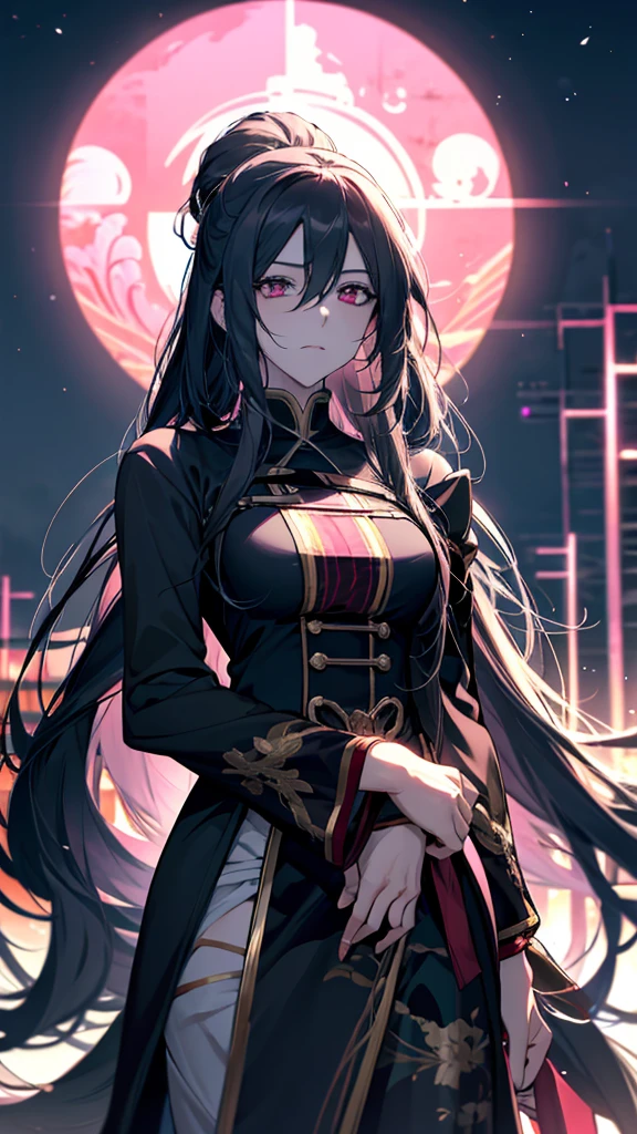 An anime girl with long hair and pink eyes is staring at something, Best anime 4k konachan wallpaper, Anime Style 4k, Nightcore, anime wallpaper 4k, anime wallpaper 4k, 4k anime wallpaper, HD Anime Wallpaper, Fate-like anime style/Stay Night, Amazing anime 8k, anime art wallpaper 4k, anime art wallpaper 4k