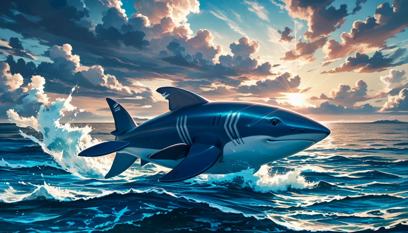score_9, score_8_up, score_7_up, ocean, a girl riding Shark, highly detailed, dark fantasy, cinematic lighting, dramatic composition, hyper-realistic, 8k, intricate details, vivid colors, photorealistic, masterpiece