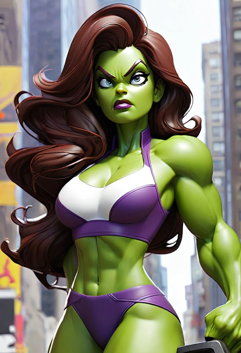 she hulk in new york city big-boobs and abs