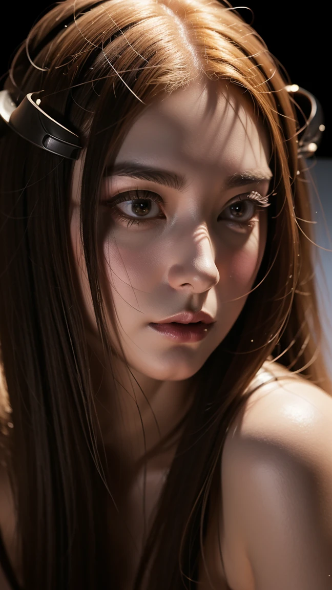 (masterpiece, best quality, official art, beautiful and aesthetic),precise facial structure,extremely detailed and beautiful aesthetic face,8k resolution,ethereal,realistic fantasy,surrealism,high-resolution,ultra-futuristic environment,raw photo,1girl,fist,, masterpiece, best quality,