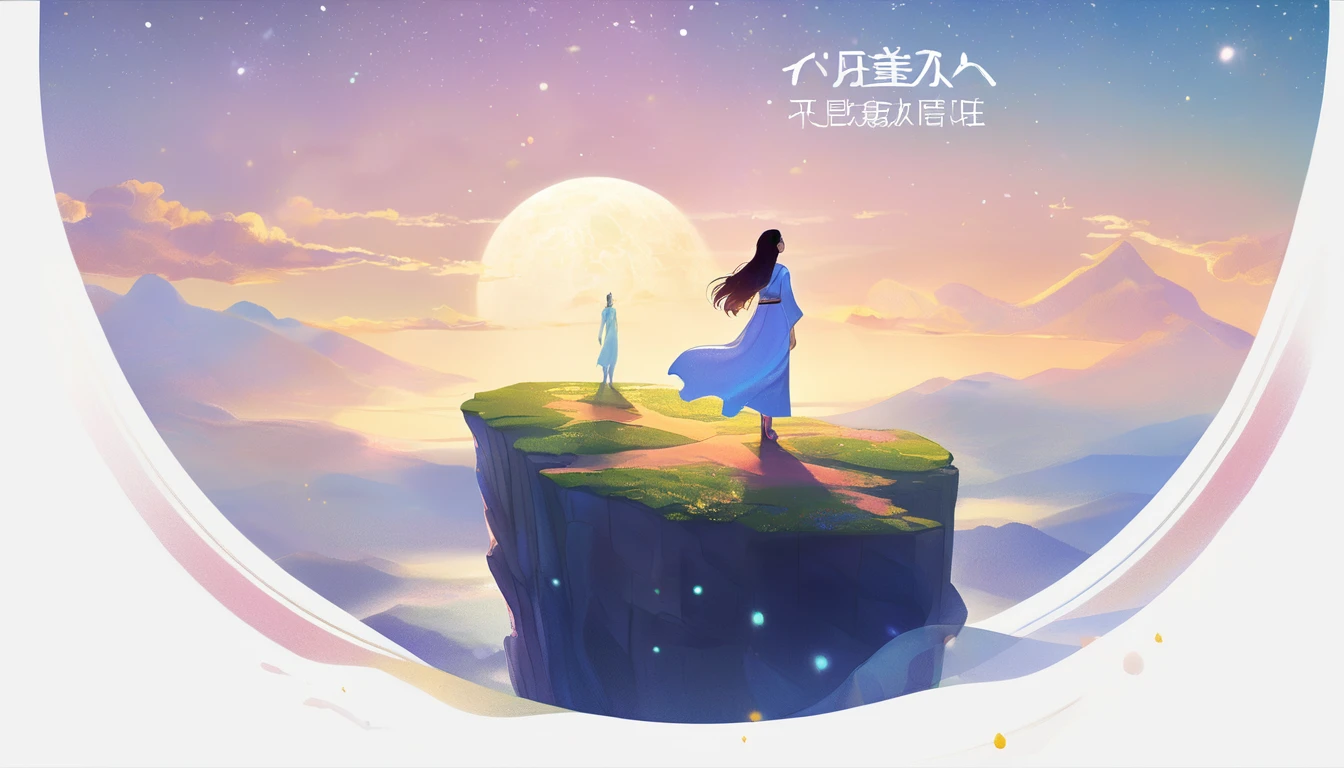 Cai GuoRUN's illustration style, 1girl, A woman in a long skirt stands on a cliff and looks up at the starry sky, Goddess of space, Milky Way Goddess, Goddess of Heaven, Astral Ethereal, dream, Beautiful celestial wizard, Beautiful fantasy painting, Beautiful fantasy art, Ethereal fantasy, Very Beautiful fantasy art, Digital Art Fantasy, enchanting and otherworldly, Fantasy Beauty, The beautiful art of Octane UHD 8k rendering, Volumetric Light, Natural soft light, (Ultra-delicate:1.2, Loss of focus:1.2, Colorful, Movie Lighting, Ray Tracing), Super rich, Ultra Detailed, 1cgrssh1, Chiaroscuro, masterpiece, 8k