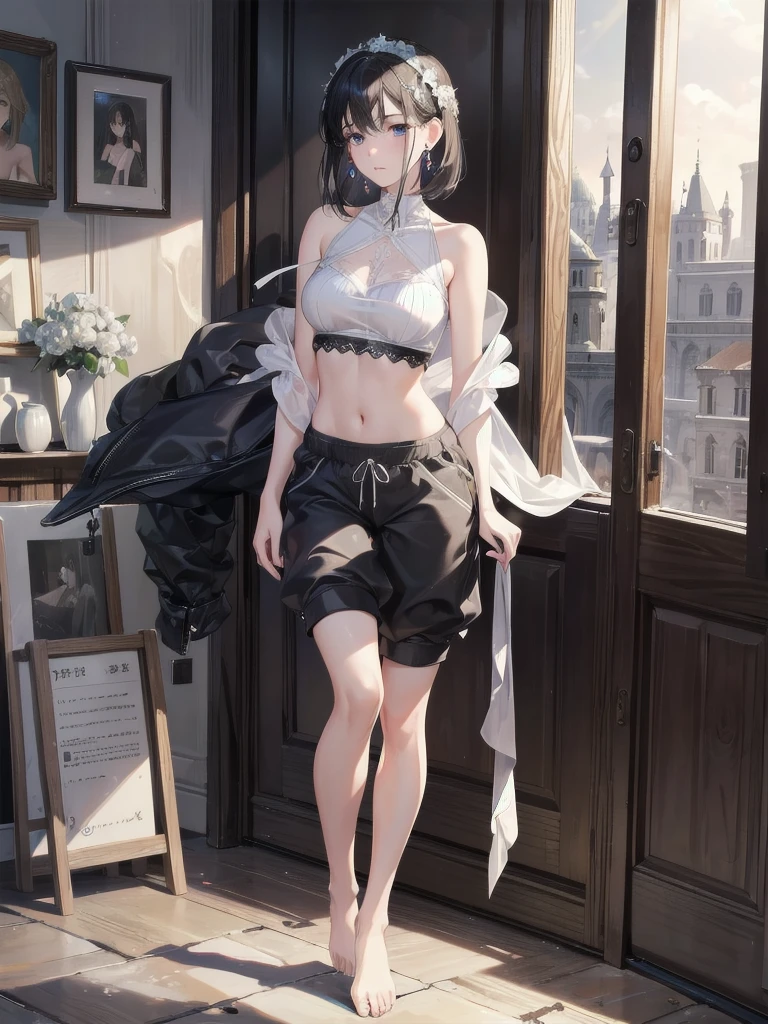 Nobody,(masterpiece, highest quality:1.2), 1 girl, alone,Spread your legs、Anime Style、highest quality, High resolution, unity 8k wallpaper, (shape:0.8),White costume