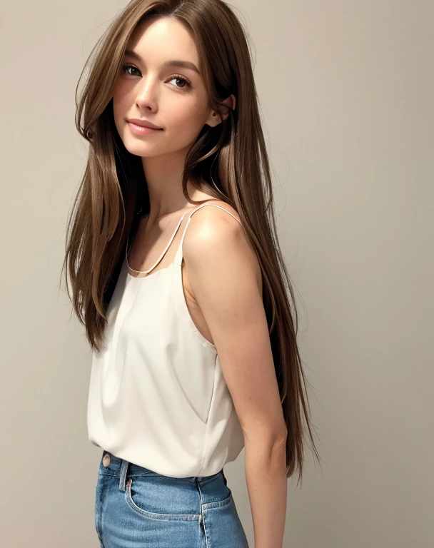 whole body、A woman with long brown hair and a white top, Light brown hair, Light brown hair, Natural brown hair, thin and shiny hair, Soft Hair, Light brown silky hair, Brown Haired Girl, Flowing brown hair, Beautiful light brown hair, Light brown hair, Straight brown hair, 長くFlowing brown hair, Medium brown hair, Brown long hair