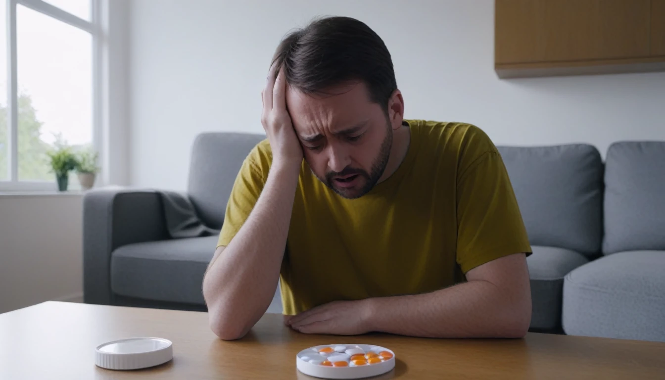 a man having a mental breakdown about not having his pills