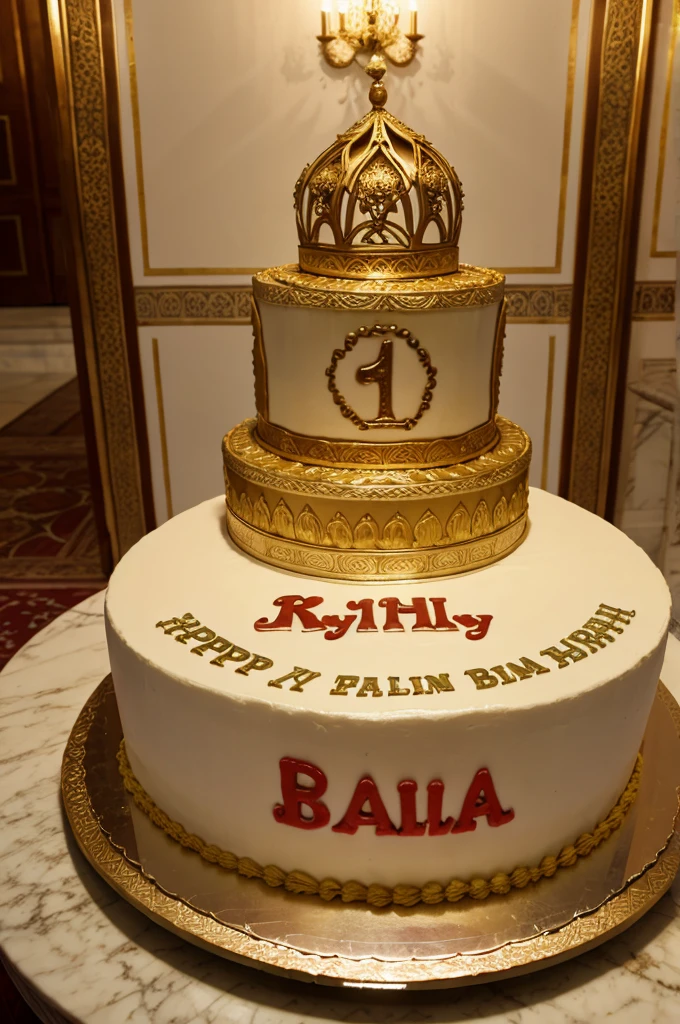 Cake written “Bala” on Tajmahal