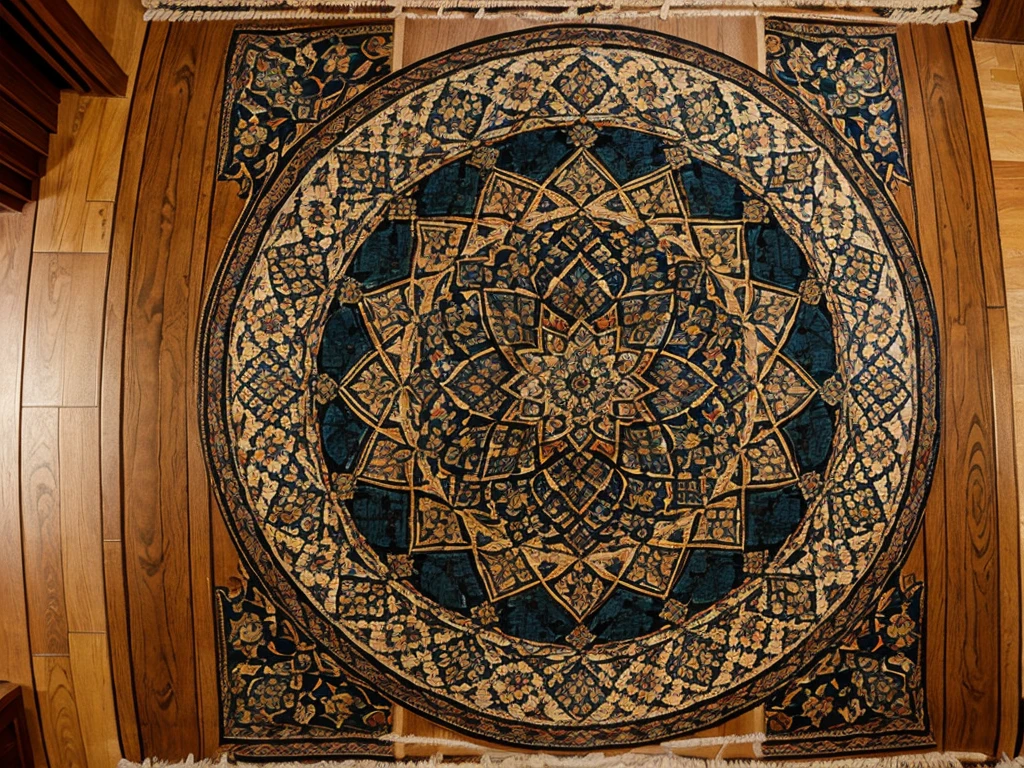 Islamic art, geometric patterns, prayer rug design, traditional Islamic motif, intricate border designs, arch-shaped mihrab, purple and beige colors, detailed woven texture, decorative elements, cultural heritage, spiritual symbol, Persian carpet influence, high-resolution textile art, traditional Islamic prayer mat, symmetrical patterns, ornamental border, artistic craftsmanship, Islamic calligraphy style, heritage artwork, rug design, cultural significance
