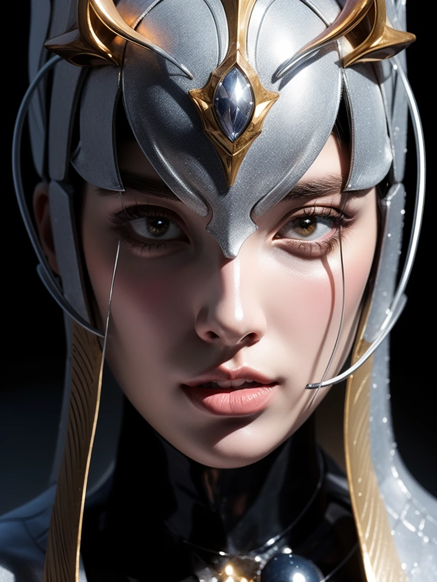 (masterpiece, best quality, official art, beautiful and aesthetic),precise facial structure,extremely detailed and beautiful aesthetic face,8k resolution,ethereal,realistic fantasy,surrealism,high-resolution,ultra-futuristic environment,raw photo,1girl,fist,, masterpiece, best quality,