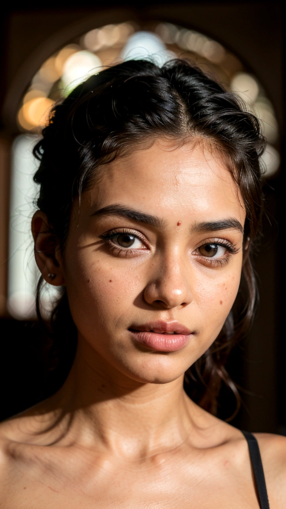 a young beautiful sri lankan girl, 18 years old, hot round face, unclothed, detailed face, detailed eyes, detailed lips, detailed skin, intricate details, realistic, photorealistic, highly detailed, extremely detailed, 8k, ultra high resolution, masterpiece, cinematic lighting, dramatic lighting, vibrant colors, warm colors, soft focus, natural lighting, glowing skin