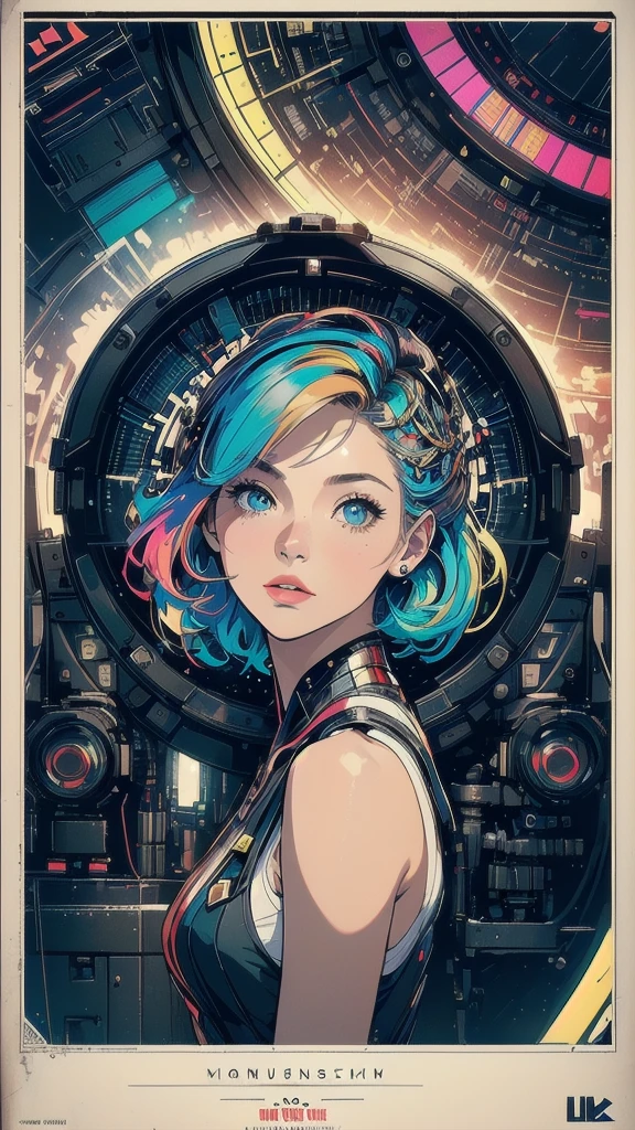 (((masterpiece, highest quality))),(((solo:1.2))),(((1girl:1.2))),32k wallpaper, very detailed, poster, vintage science fiction,(((((geometric cinematic movie poster))))), (bauhaus), shape,(((abstract))),(mid century modern),movie poster,(((((portfolio))))),(((((Close-up))))),(((((bust up))))),((((more various angle)))),(((highlight))),Vast landscape,((((heterochromia)))),(((complete. detailed face))),(((Extremely talented))),(((most complecated machine))),((Overall colorfully))(((text))),(((typography))),(((sentence))),(((Label))),(detailed movie poster),(((((most complicated machine))))),(((genius mechanic))),