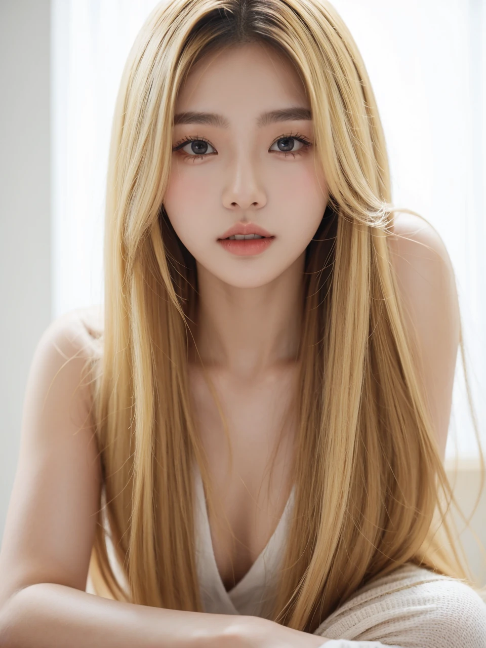 beautiful korean girl blonde