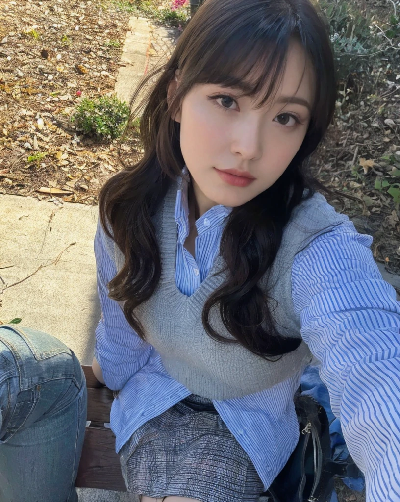 (best quality,8k,highres,masterpiece:1.2), realistic, photorealistic:1.37, UHD, studio lighting, sharp focus, extreme detail description, professional, vivid colors, bokeh, portraits, extremely detailed face texture, beautiful detailed eyes, beautiful detailed lips, extremely detailed hair, dark colored hair, youthful appearance, big round breast, cleavage, proportional eyes, seducing smile, clean and natural face, no makeup, bare face, indonesian face,