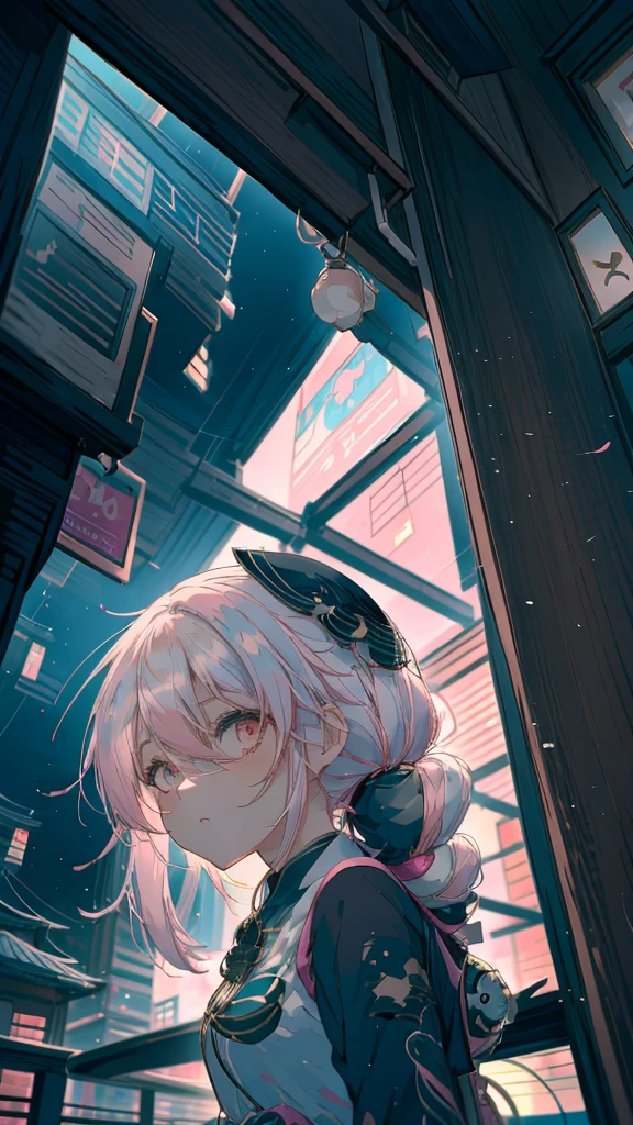 Anime Girls with pink hair and a backpack, Anime atmosphere, Anime Girls, Anime Style, Style Anime, an Anime Girls, Anime Style artwork, Anime Style illustration, Anime Styled, Cute girl anime visuals, Anime illustration, Anime Style 4 k, beautiful Anime Style, Anime Moe Art Style, Anime Style art, Rorish, Anime Cover, Anime Aesthetics