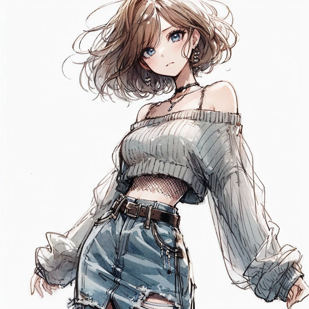 Official art using high-quality hand-drawn watercolor sketch techniques. (best quality,4k,8k,highres,masterpiece:1.2),ultra-detailed,beautiful detailed eyes,A girl with beautiful eyes, everyone, beautiful anime girl, cute anime girl, smooth anime art, anime style, elegant colors, soft lighting, delicate beautiful wet eyes, very coquettish, (beautiful large breast:1.2), (correct hands:1.2),
