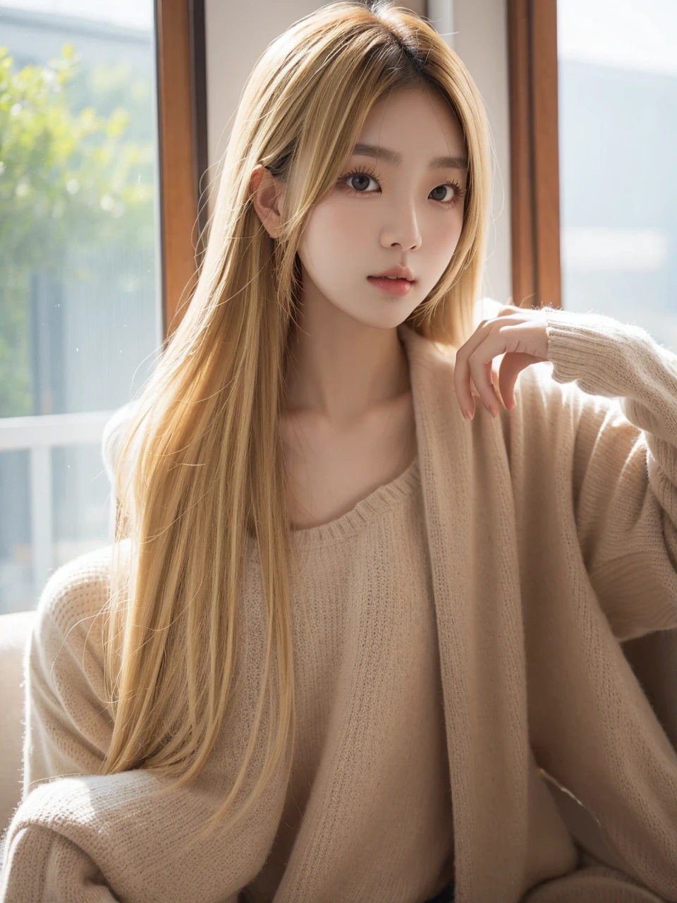 beautiful korean girl blonde