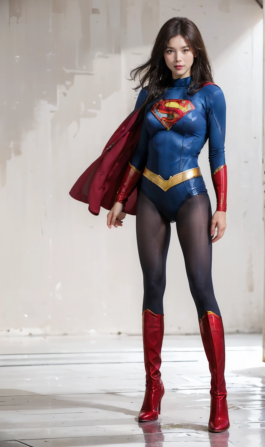 No background、(((Sweating profusely))).(((Beautiful legs in black tights.)))、(((Legally express the beauty of your smile)))、((((Make the most of your original images)))、(((体にぴったりフィットするSupergirl Costume)))、(((Supergirl Costume)))、(((short and beautiful hair)))、(((suffering)))、(((Please wear black tights....、Wear red boots)))、((Best image quality、8K))、((Highest quality、8K、masterpiece:1.3))、(((Preserve background )))、Sharp focus:1.2、Beautiful woman with perfect figure:1.4、Slim Abs:1.2、Wet body:1.5、Highly detailed face and skin texture、8K