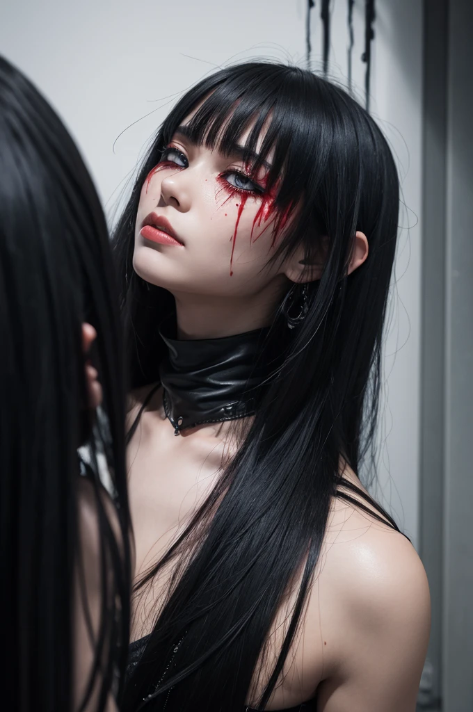 black tears of blood