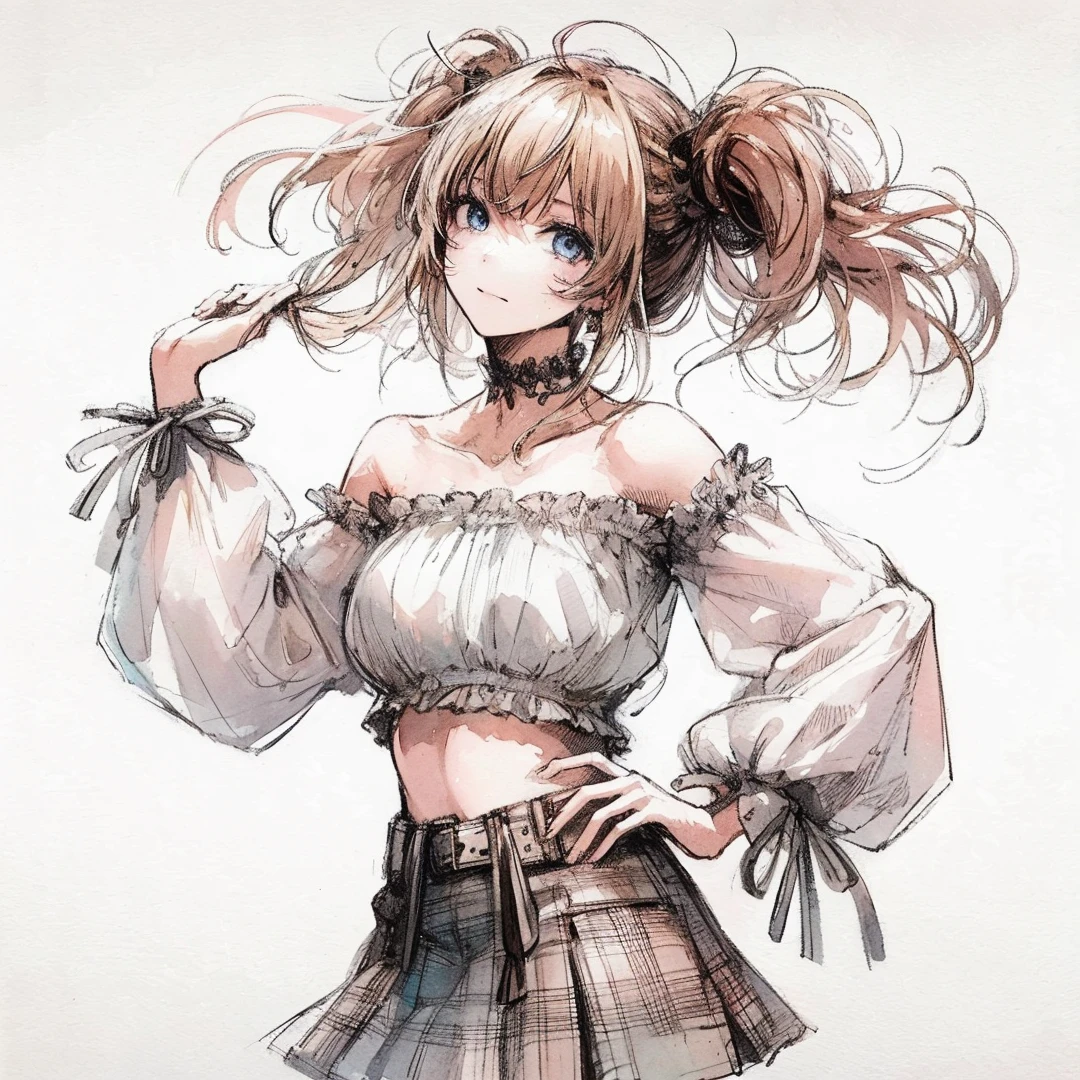 ((Masterpiece, Highest quality)), Detailed face, CharacterDesignSheet,full bodyesbian, Full of details, Multiple poses and expressions, Highly detailed, Depth, beuaty girl,off-shoulder sweater,Lace,lacepantyhose, High Balance, Overhead halo,Natural light,amarelo
