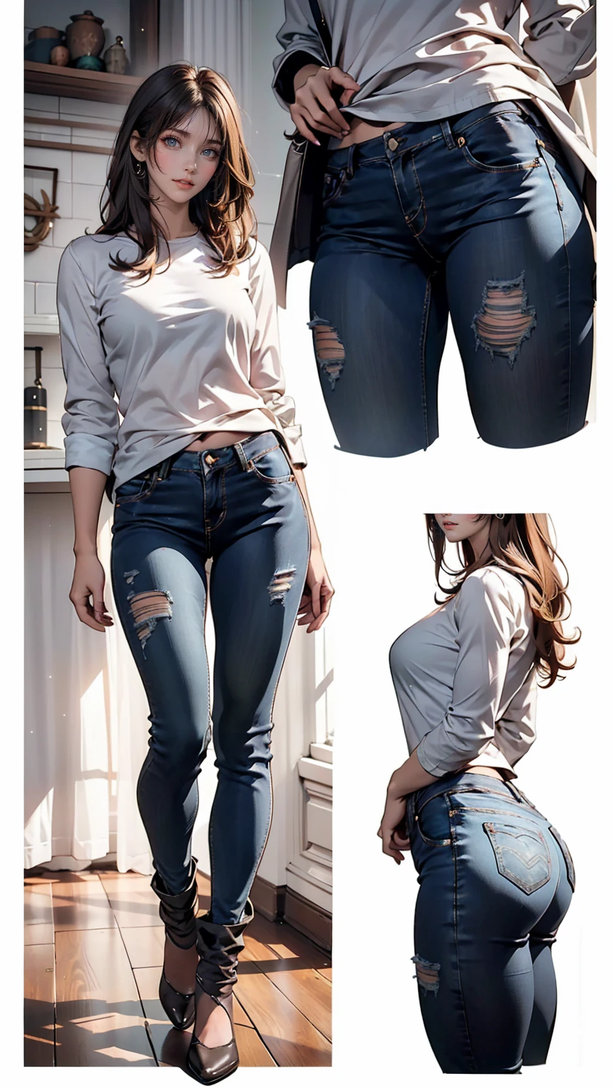 Anime lesbian kissing in tight jeans 