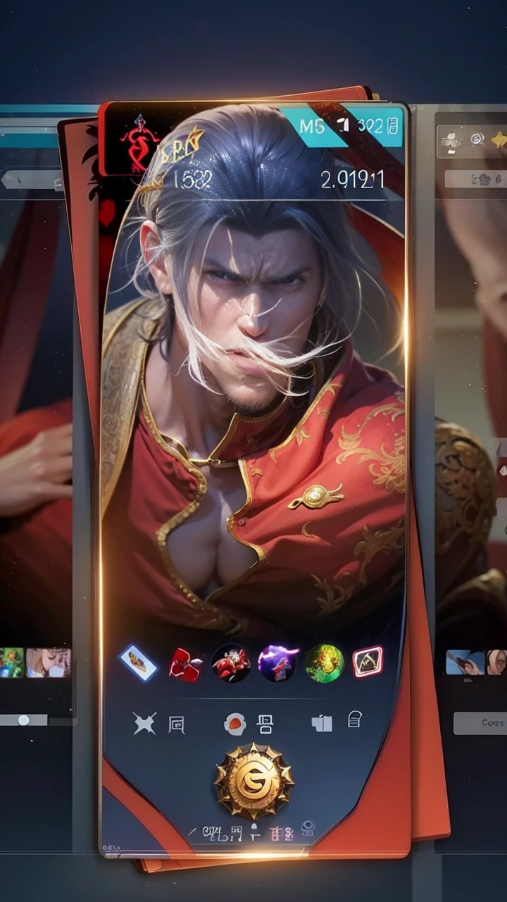 a close up of a guy with a sword and a red cape, son of sparda, handsome guy in demon slayer art, Best quality, masterpiece, detailed skin texture, detailed clothes texture, detailed face, super detail, 8k, intricate detail, The color doesn't change, Muscle guy, 1 guy.