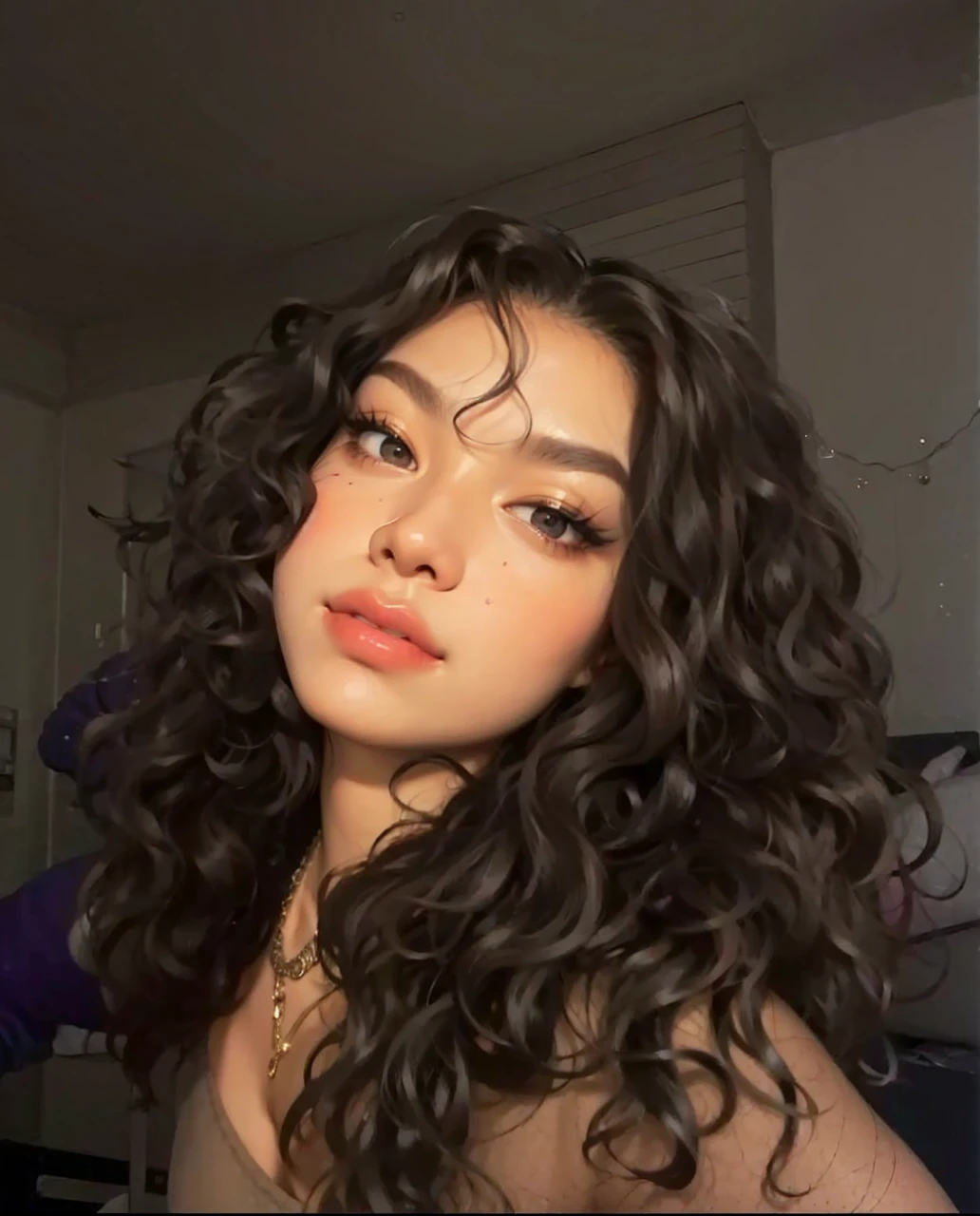 Beautiful black woman, striking look, Sexy Mature Woman, black fur color, seamless, Outstanding features, very curly hair, Full mouth, skin black, mulatto black