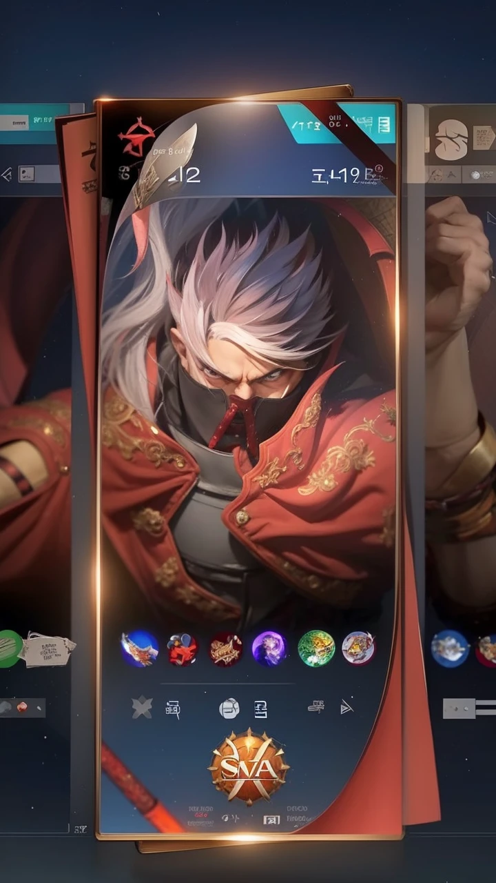 a close up of a guy with a sword and a red cape, son of sparda, handsome guy in demon slayer art, Best quality, masterpiece, detailed skin texture, detailed clothes texture, detailed face, super detail, 8k, intricate detail, The color doesn't change, Muscle guy, 1 guy.