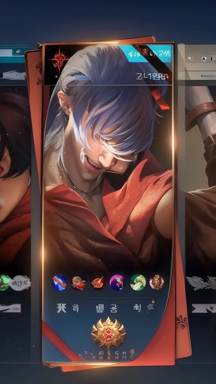 a close up of a guy with a sword and a red cape, son of sparda, handsome guy in demon slayer art, Best quality, masterpiece, detailed skin texture, detailed clothes texture, detailed face, super detail, 8k, intricate detail, The color doesn't change, Muscle guy, 1 guy.