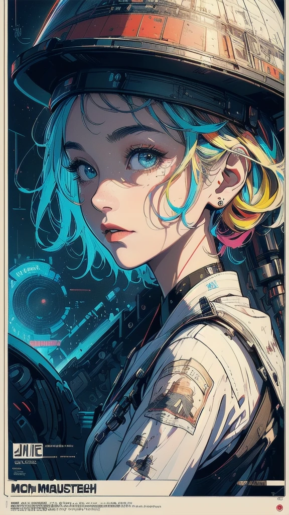 (((masterpiece, highest quality))),(((solo:1.2))),(((1girl:1.2))),32k wallpaper, very detailed, poster, vintage science fiction,(((((geometric cinematic movie poster))))), (bauhaus), shape,(((abstract))),(mid century modern),movie poster,(((((portfolio))))),(((((Close-up))))),(((((bust up))))),((((more various angle)))),(((highlight))),Vast landscape,((((heterochromia)))),(((complete. detailed face))),(((Extremely talented))),(((most complecated machine))),((Overall colorfully))(((text))),(((typography))),(((sentence))),(((Label))),(detailed movie poster),(((((most complicated machine))))),(((genius mechanic))),